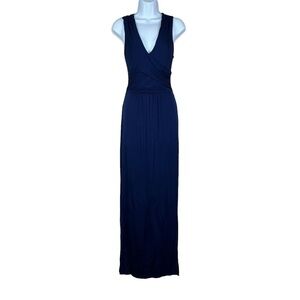 NEW Akiko Blue Maxi Dress Sleeveless Stretch Open Back Sleeveless Event Formal